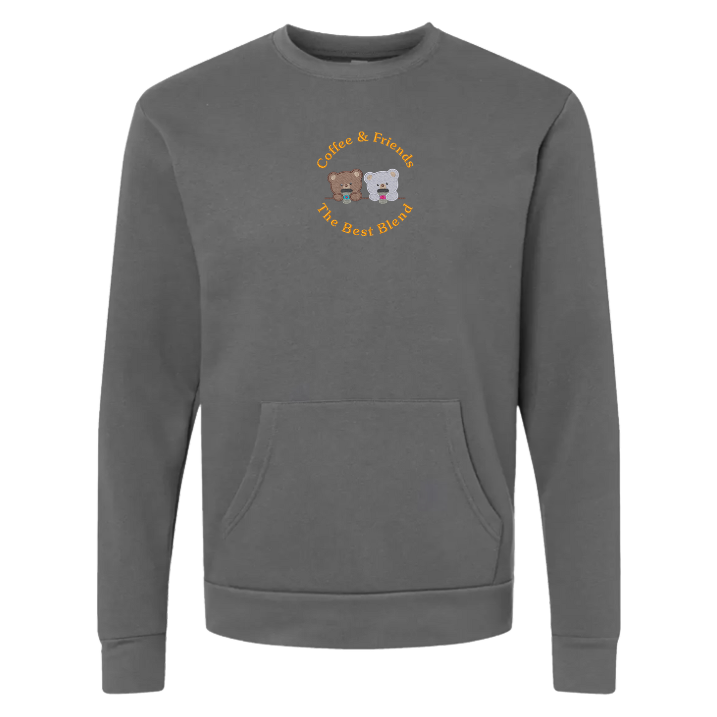 COFFEE AND FRIENDS THE BEST BLEND - Unisex Crew with Pocket