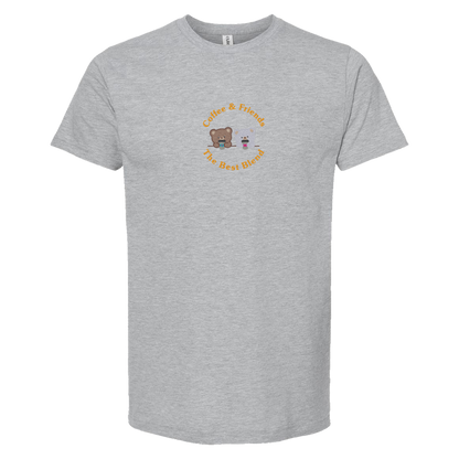 COFFEE AND FRIENDS THE BEST BLEND - Unisex Tee with Tear-Away Tag