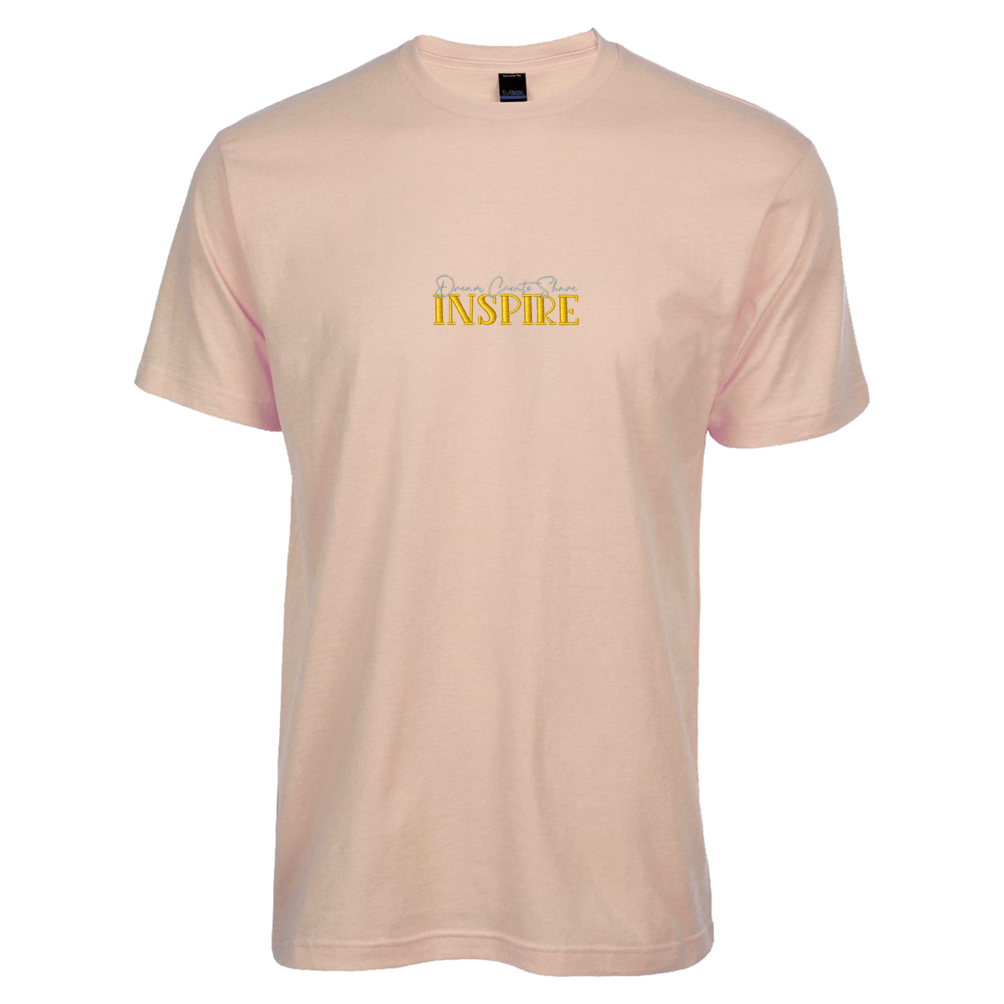 DREAM CREATE SHARE INSPIRE - Unisex Tee with Tear-Away Tag