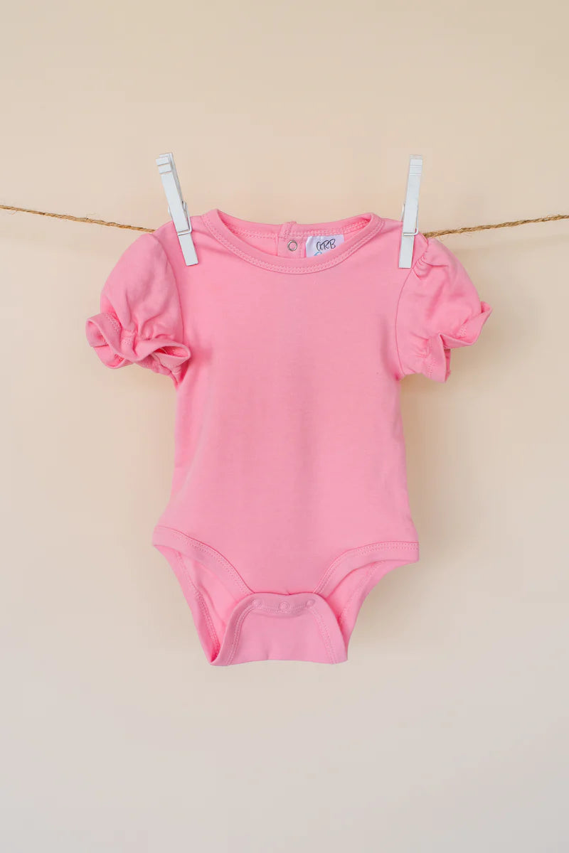 BABY FEET - Girl's Short Sleeve Ruffle Bodysuit