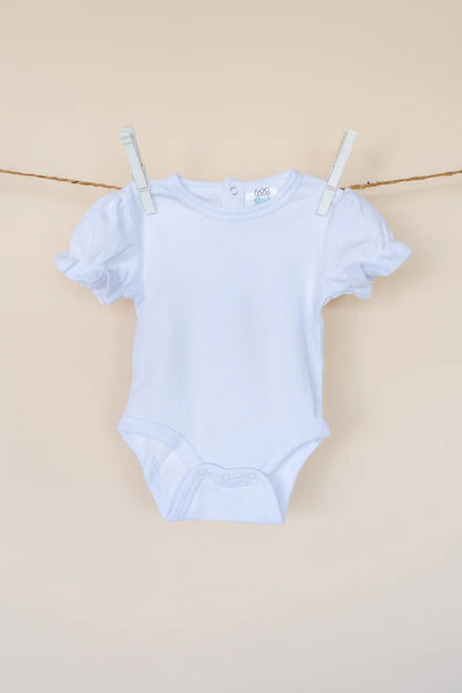 LITTLE MAMA - Girl's Short Sleeve Ruffle Bodysuit