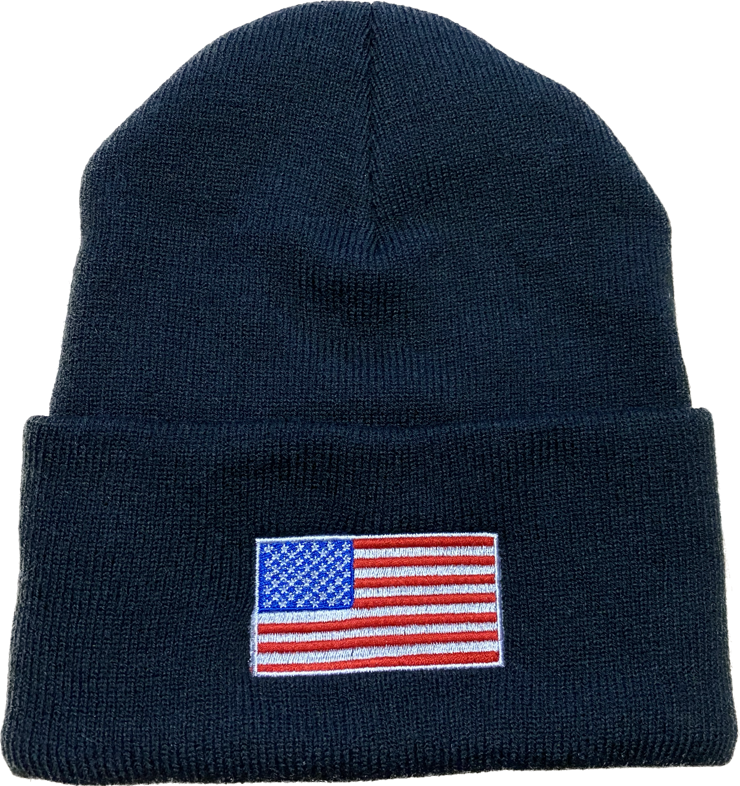 USA FLAG- Knit Beanie (Black)