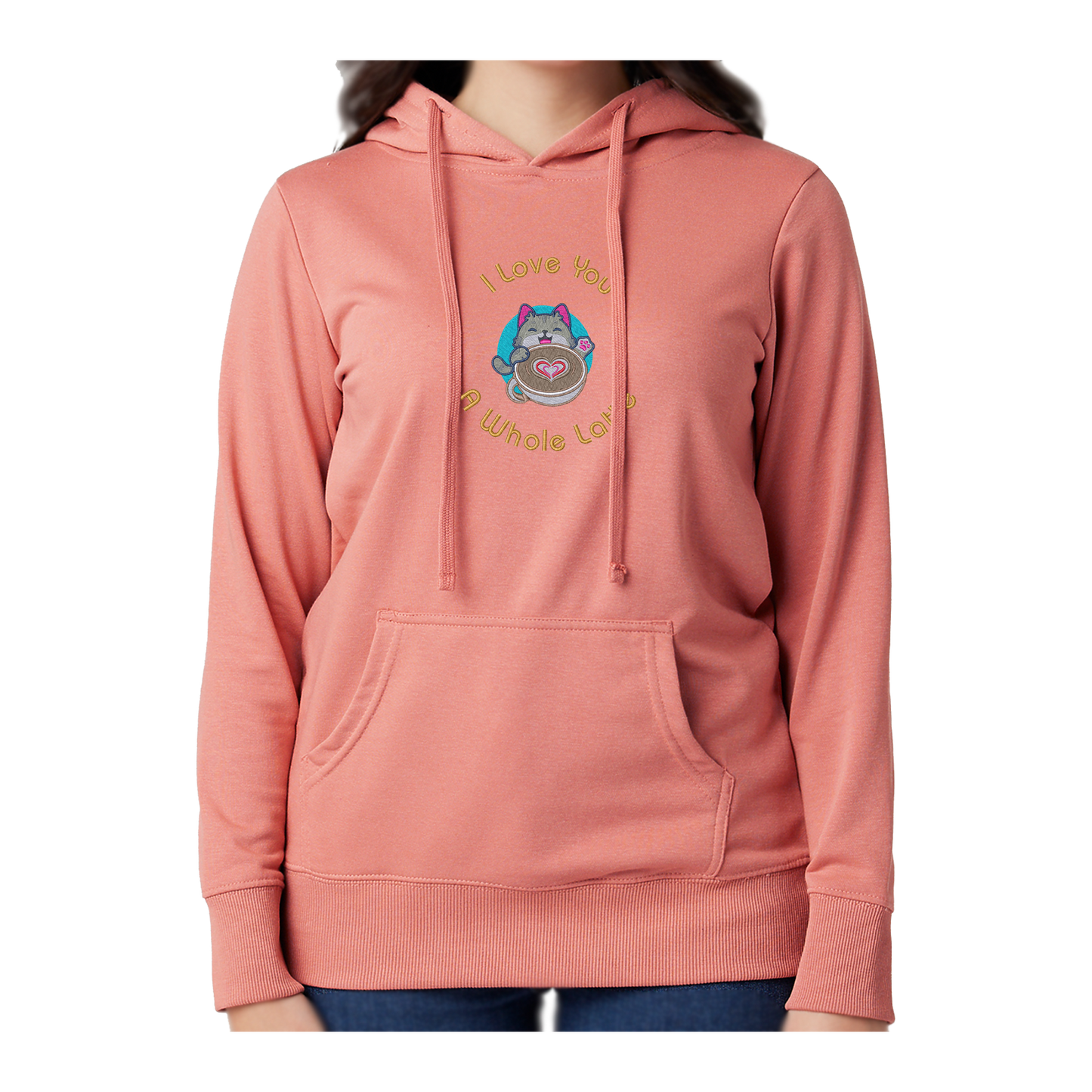 I LOVE YOU A WHOLE LATTE - Women's French Terry Hoodie