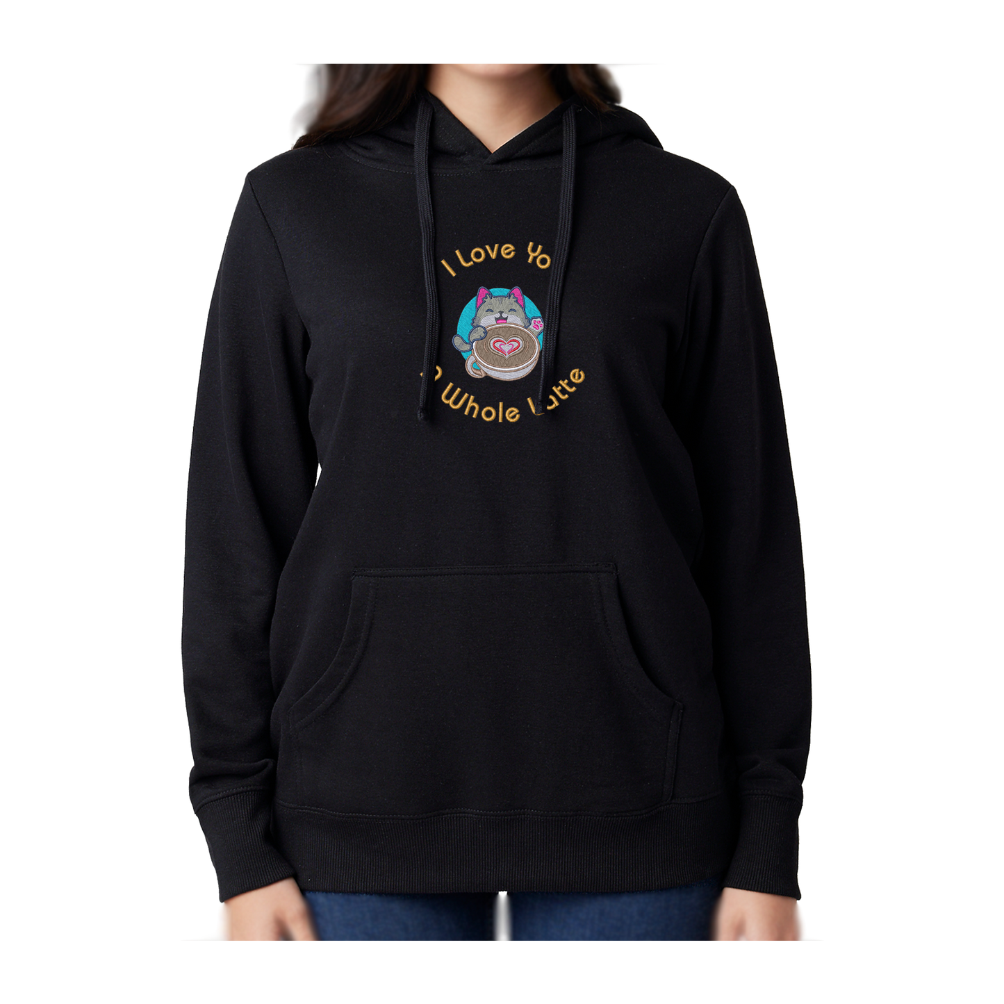I LOVE YOU A WHOLE LATTE - Women's French Terry Hoodie