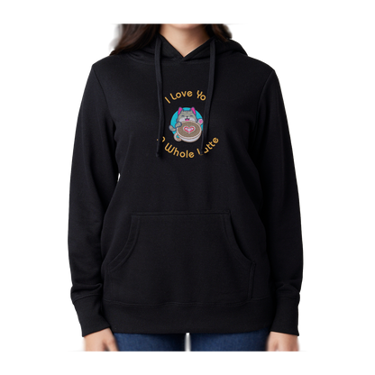 I LOVE YOU A WHOLE LATTE - Women's French Terry Hoodie