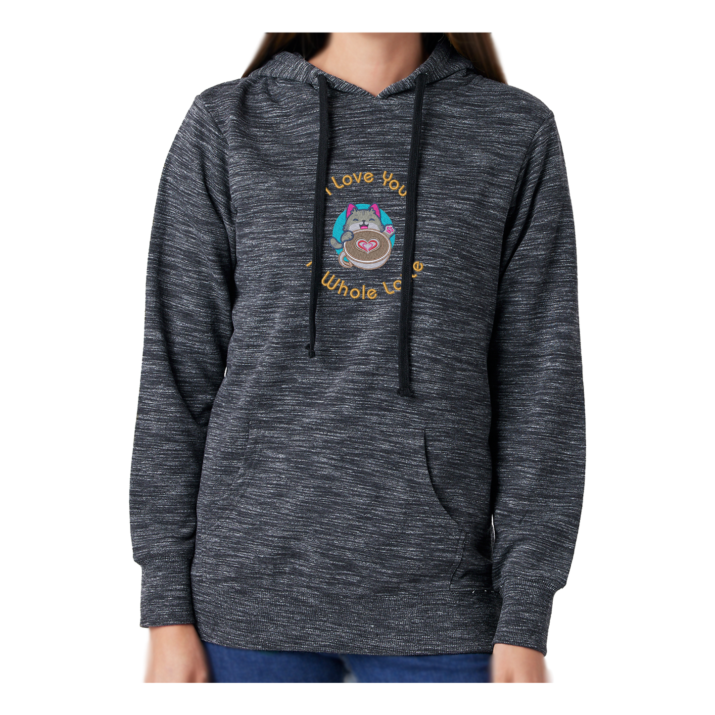 I LOVE YOU A WHOLE LATTE - Women's French Terry Hoodie