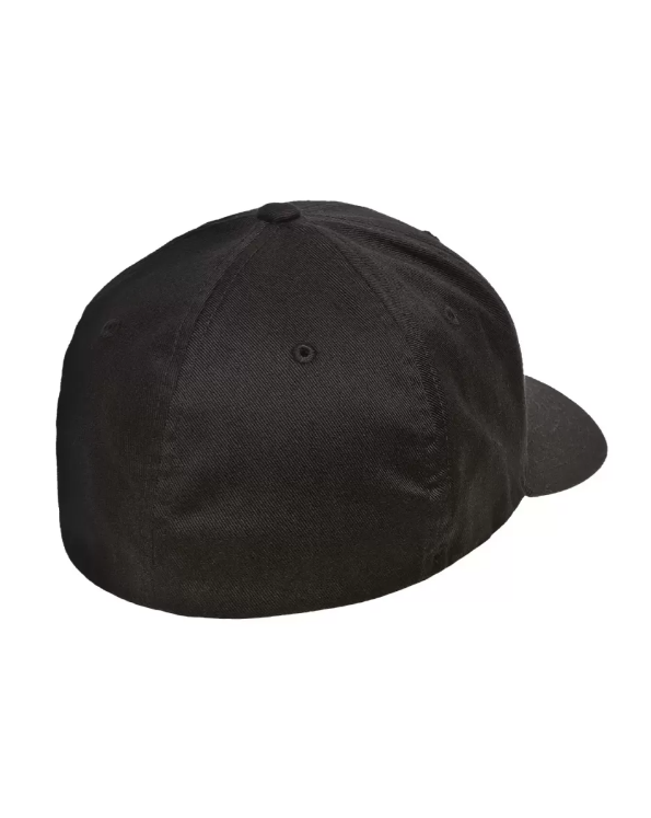 USA FLAG - Solid Black Wooly Combed Hat