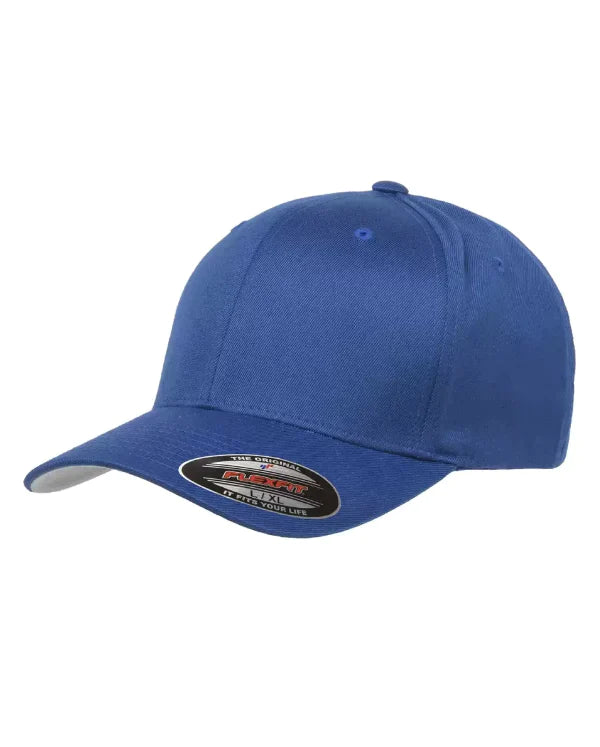 USA FLAG - Solid Royal Blue Wooly Combed Hat