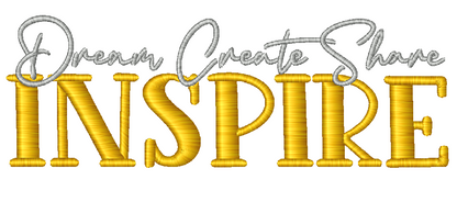 DREAM CREATE SHARE INSPIRE - Unisex Tee with Tear-Away Tag