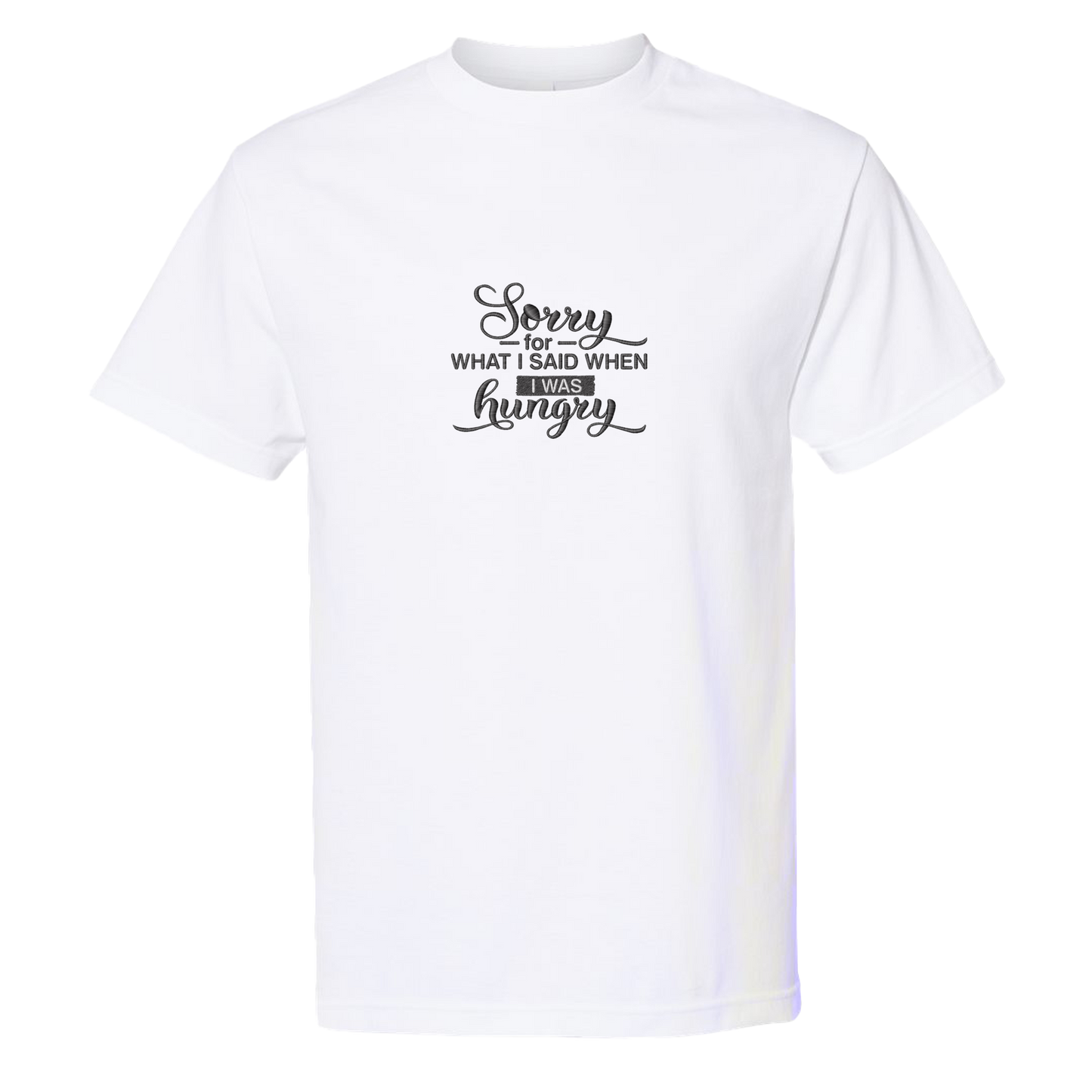 SORRY FOR WHAT I SAID WHEN I WAS HUNGRY - Heavyweight T-Shirt