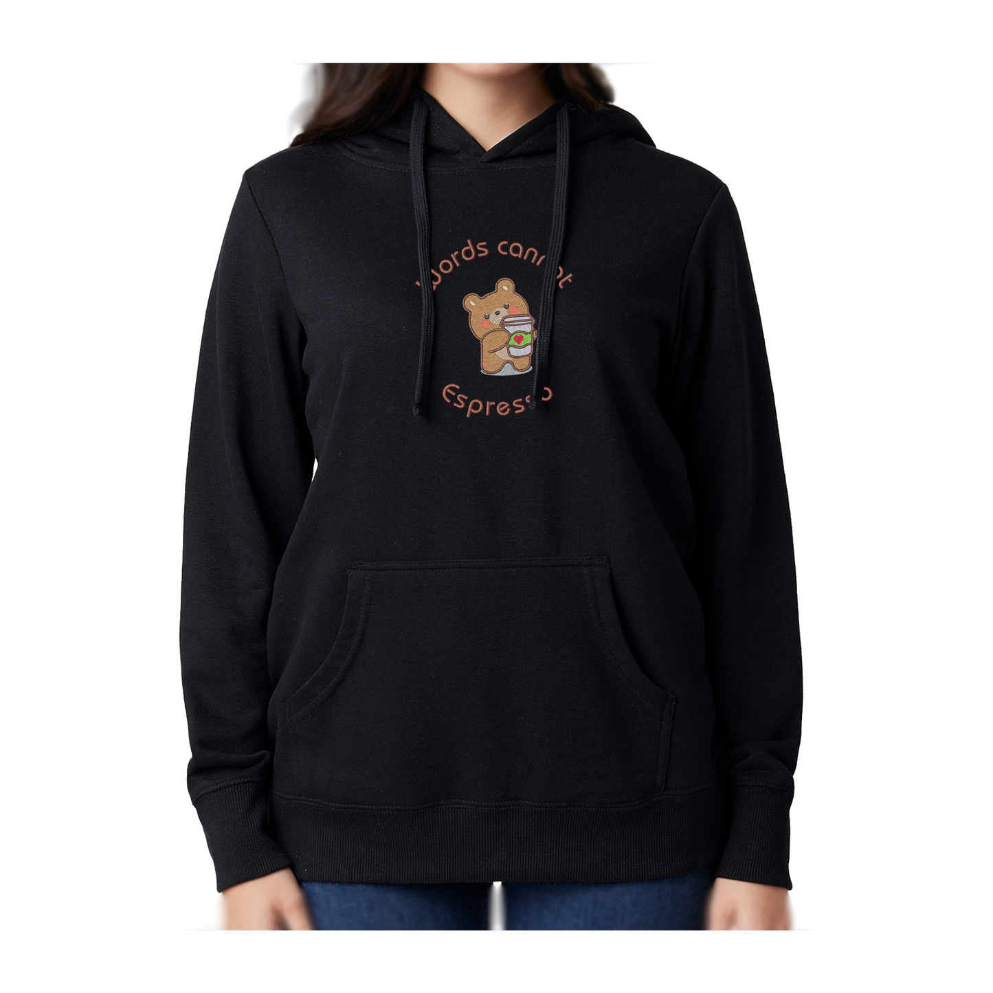 WORDS CANNOT ESPRESSO - Women's French Terry Hoodie